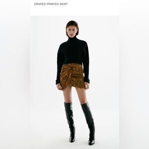 Zara Draped printed skirt. NWT